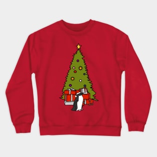 Cute Penguin and Christmas Tree Crewneck Sweatshirt